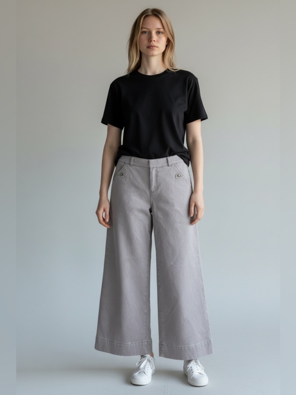 Spanx Pants Women's S Khaki Cropped
Wide Leg High Rise Stretch Casual